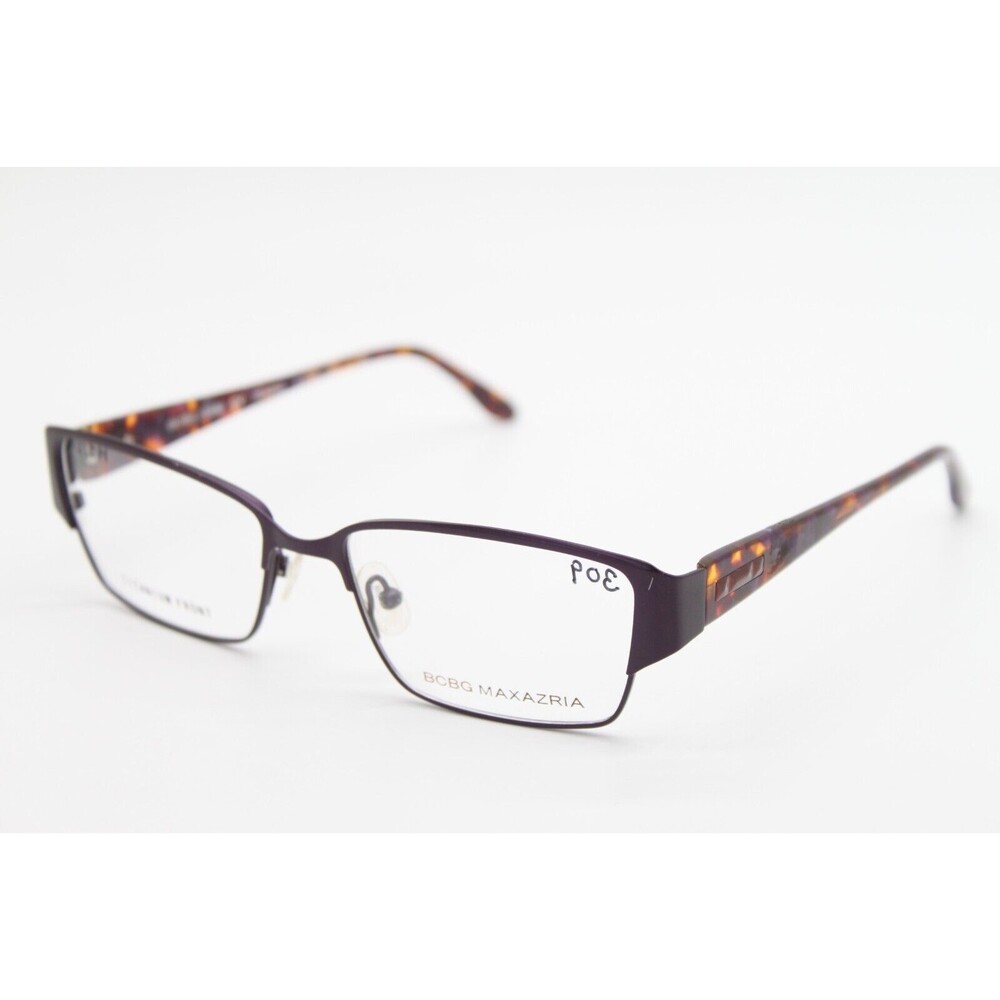 NEW BCBGMAXAZRIA ROMINA EGGPLANT HAVANA AUTHENTIC EYEGLASSES 53-16